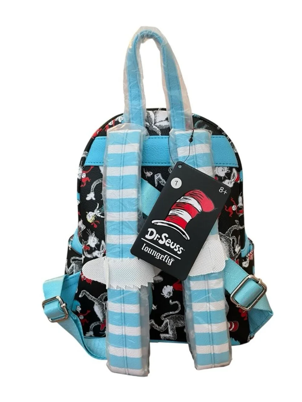 Loungefly Dr Seuss Cat in the Hat AOP Mini Backpack Thing One Thing Two Bag NWT